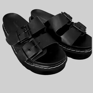 Madden Girl Black Buckle Sandals